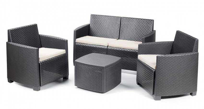 Progarden Etna Baštenska Garnitura Sa Jastucima Za Sedenje i Boks Stolom