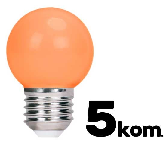 Pet LED sijalica Narandžasta 2W E27