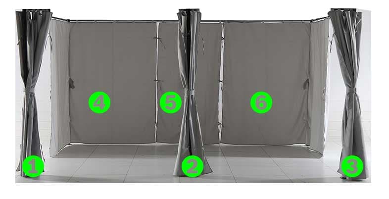 Zavese Za Paviljon 3x4 m Gazebo Boja Peska