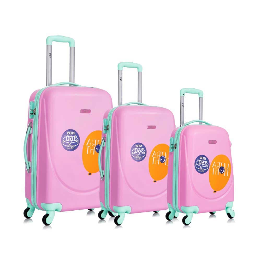 Empire Monaco Komplet Od 3 ABS Baby Pink Kofera