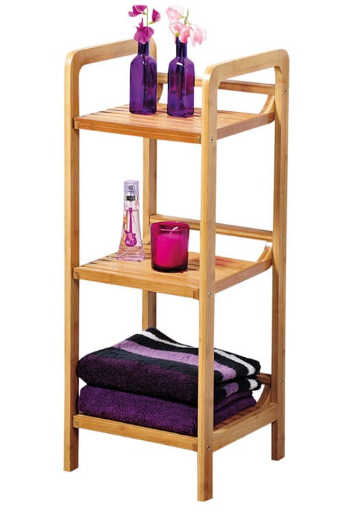 Višenamenska stalaža sa tri police od bambusa Kesper 19430