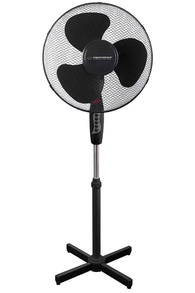 Podni podesivi crni ventilator 40 cm Esperanza Hurricane EHF001KK