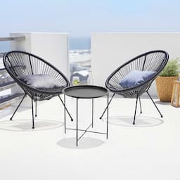 Garnitura Za Terasu Surry Coal - 2 Fotelje i Stočić