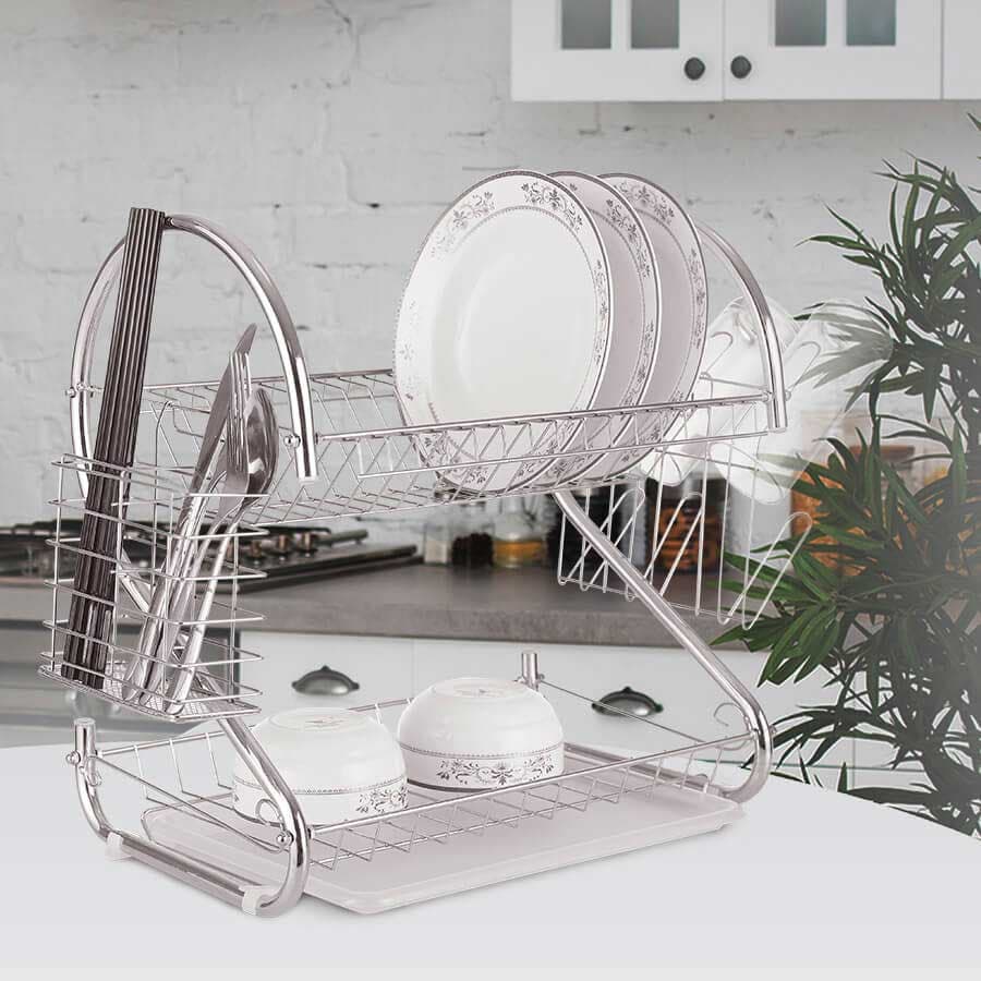 Stalak za ceđenje posuđa sa dva nivoa Maestro MR1025-38 Chrome