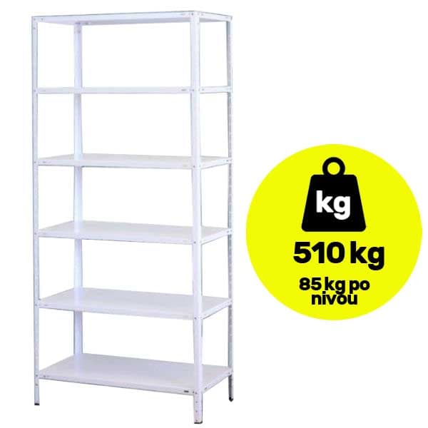 Metalna polica velike nosivosti 6x85kg 200x90x30cm