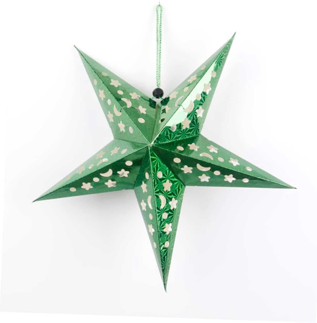 Zvezda 3D Viseći Ukras ili Abažur za Lampu 40 cm Green