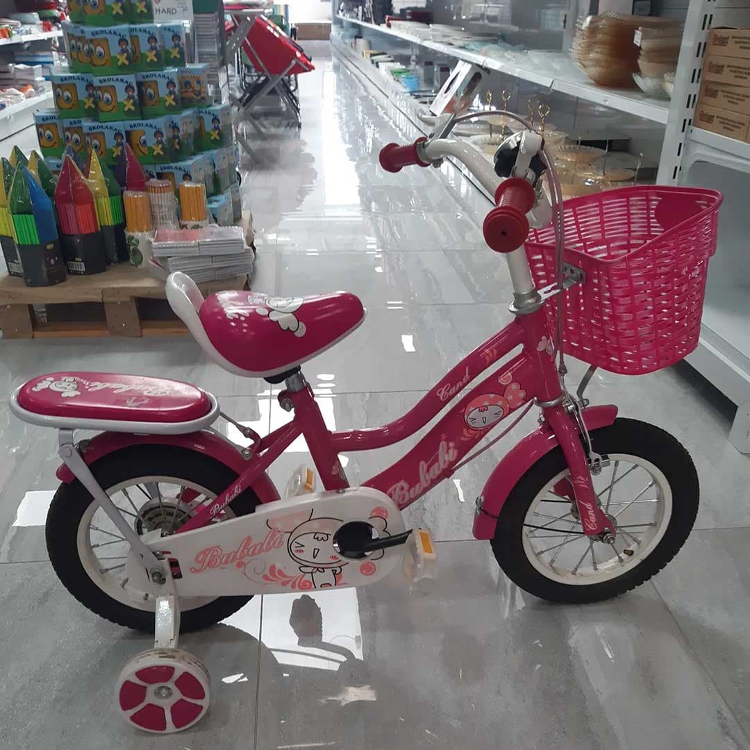 Dečiji Bicikl Sa Pomoćnim Točkovima - 12 Inča - Ciklama