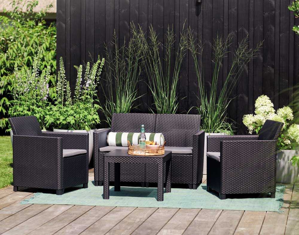 Garnitura za dvorište ili terasu Za 4 osobe Keter Marie 2 Graphitte