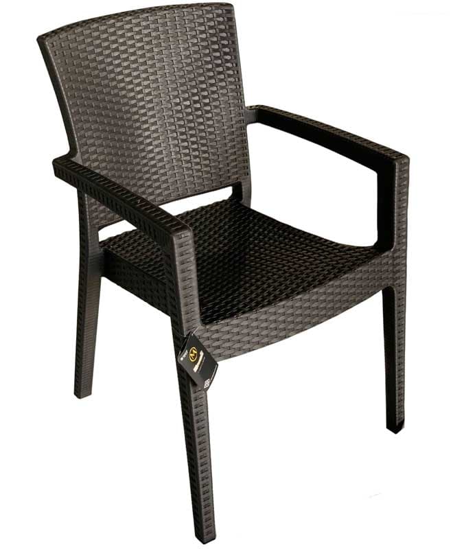 Baštenska stolica od kvalitetne plastike Ratan Wenge 517