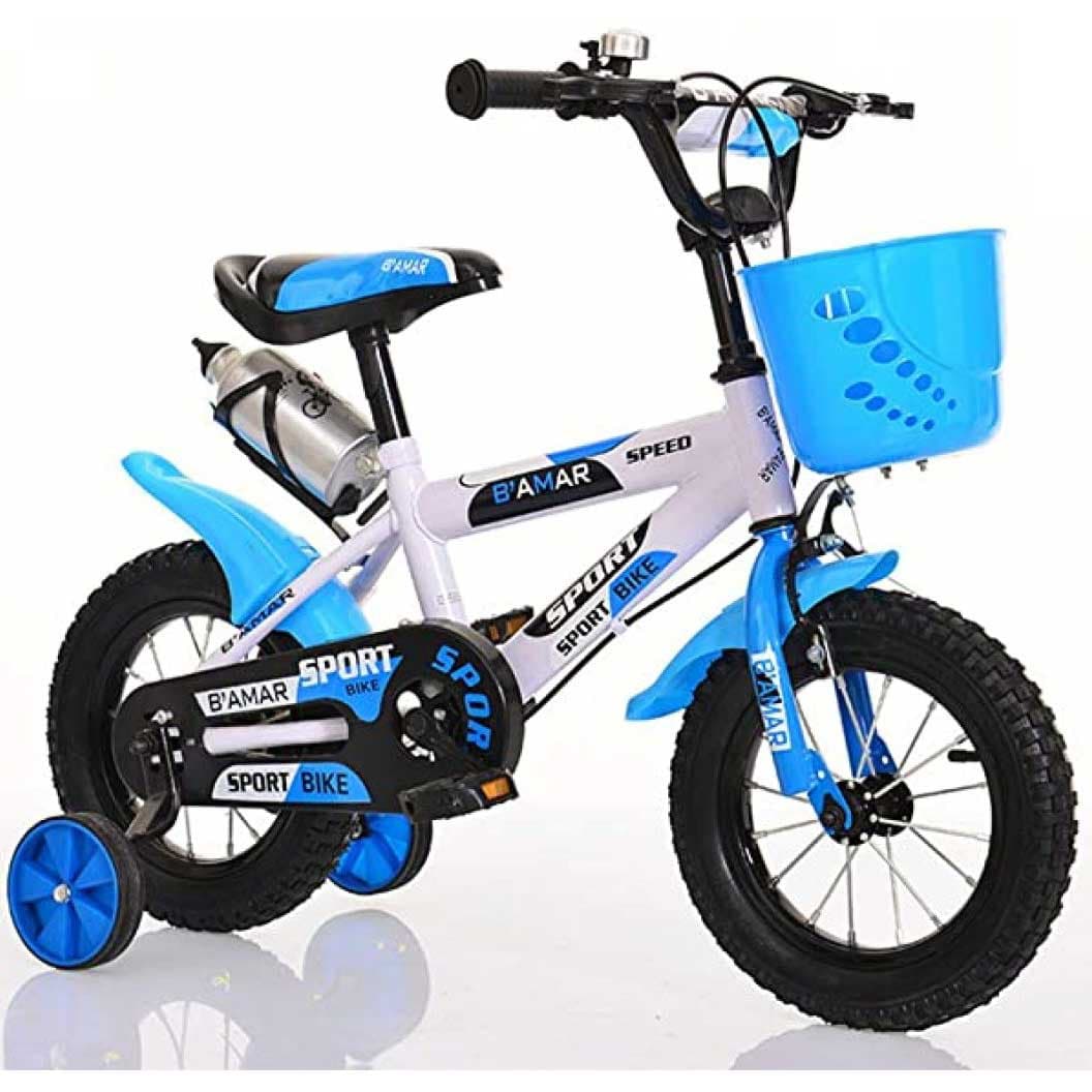 Bicikl Sa Pomoćnim Točkovima - Za Dečake - 12 Inča Blue