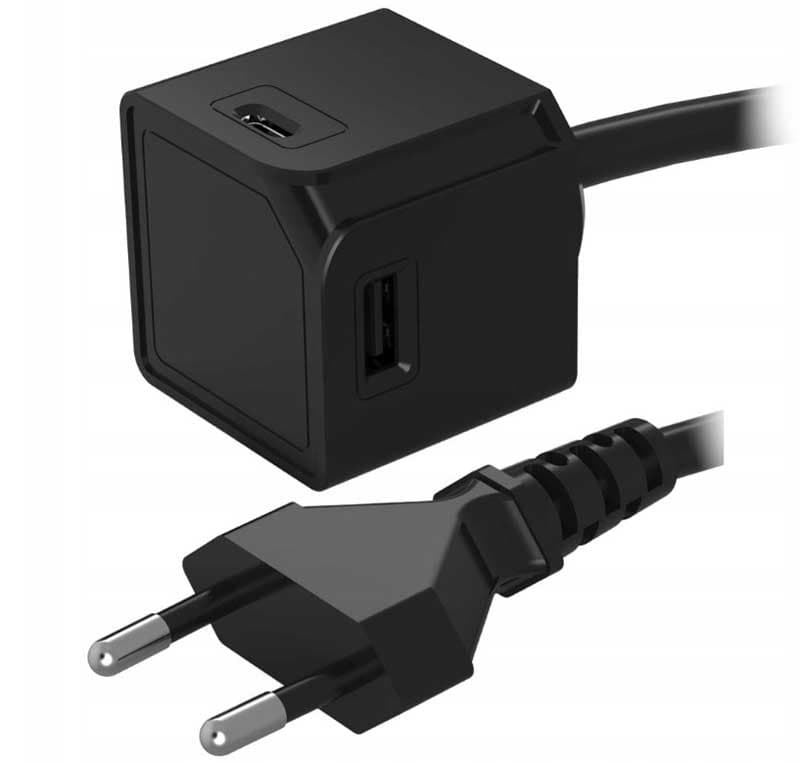 USB Cube Punjač za mobilne uređaje 2xUSB-A 2xUSB-C