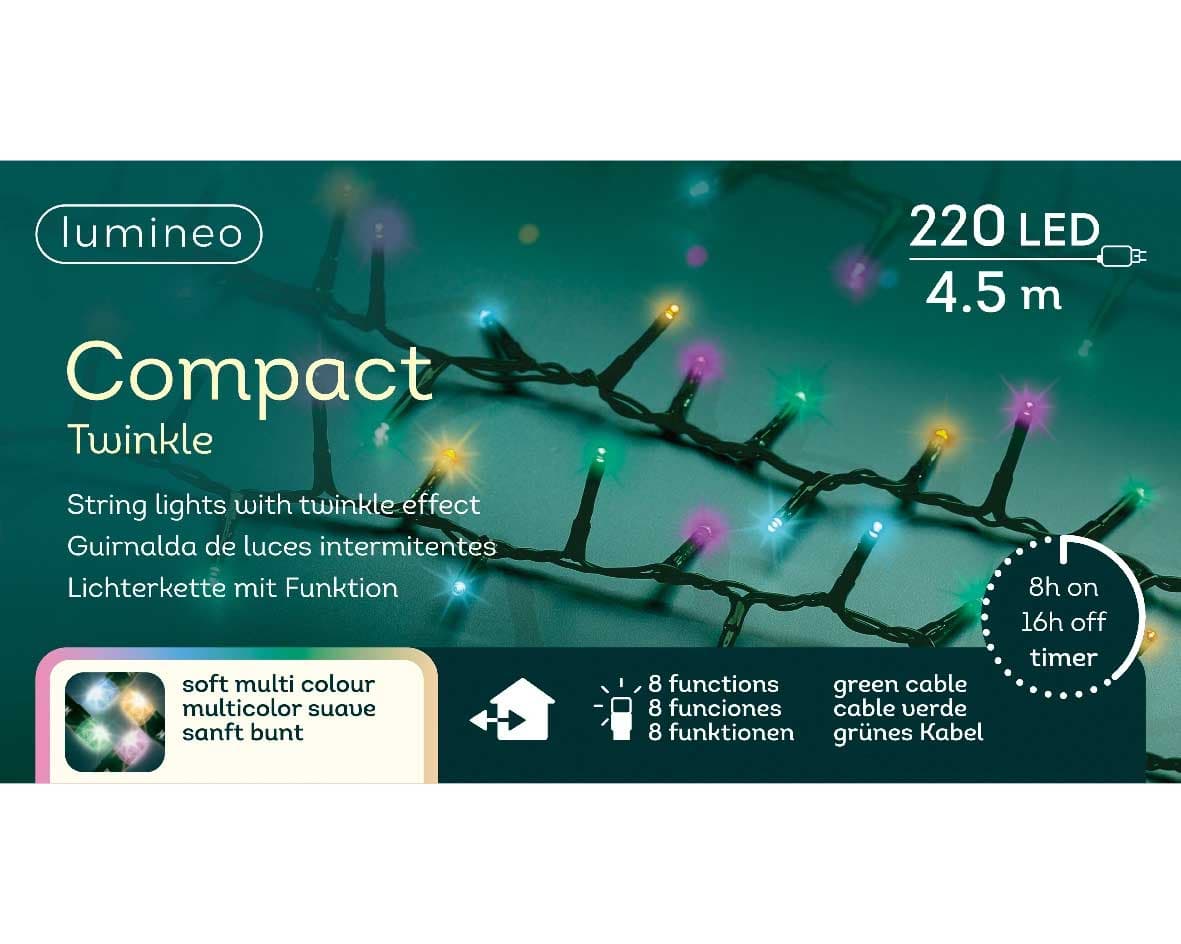 Lumineo Multicolor lampice sa 220 LED dioda Za spoljnu upotrebu 49.5291