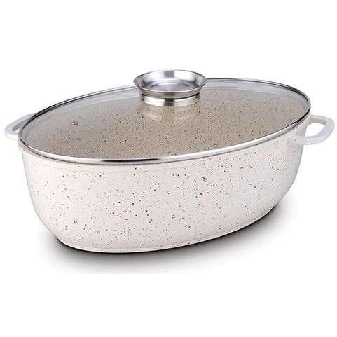 Nava Pekač 38cm Sa nelepljivim premazom i staklenim poklopcem