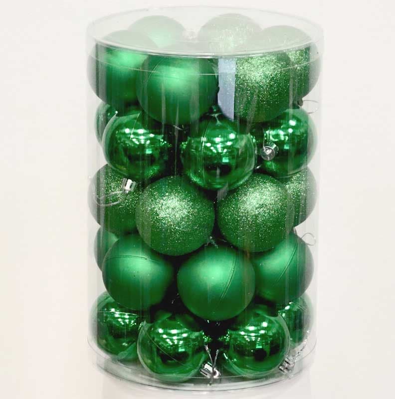 Novogodišnji ukrasi za jelku Kugle Zelene  34 kom. 242001708