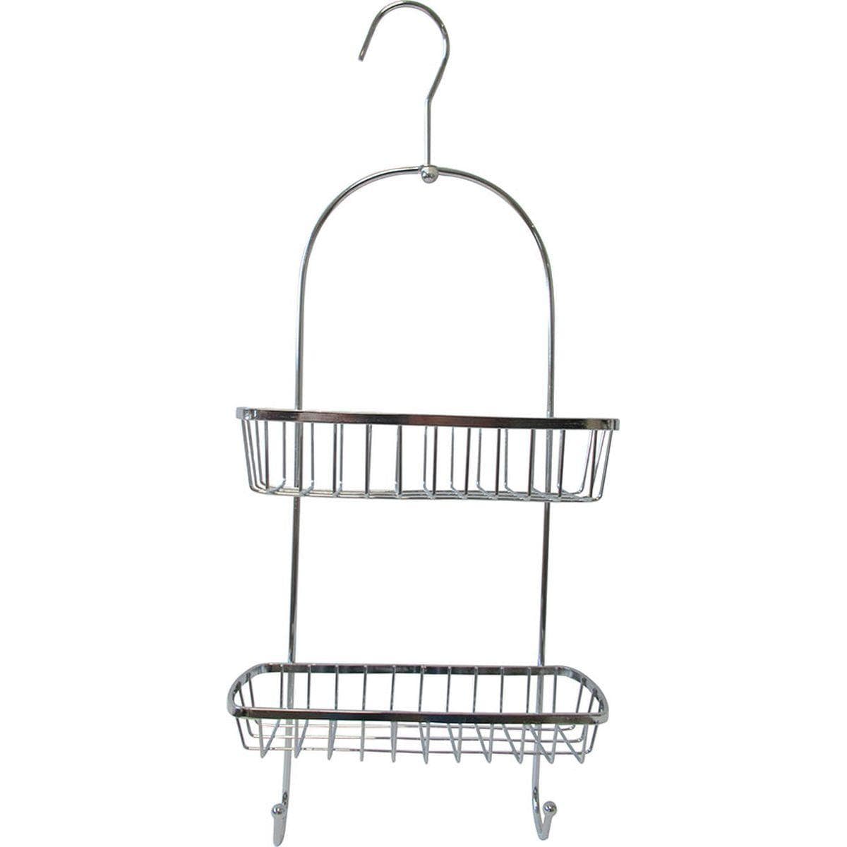 Tendance Viseća Dvostruka Polica Za Tuš Kabinu 22.5x10x55 cm Metal Hrom