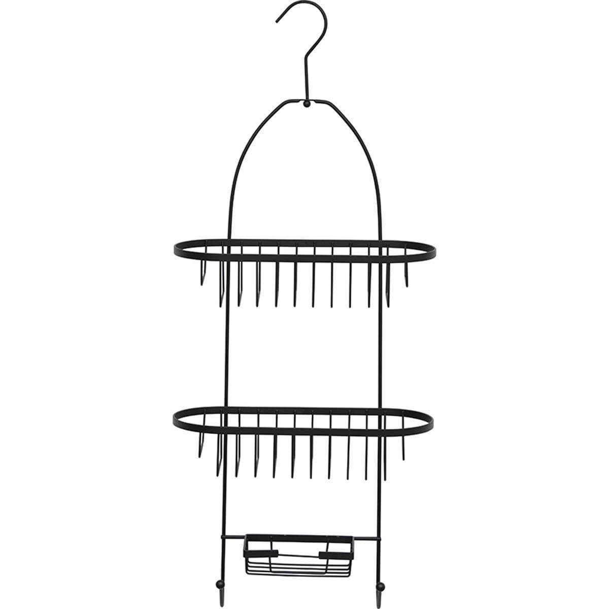 Dvostruka Viseća Polica Sa Posudom Za Sapun 26x11x63cm Metal 