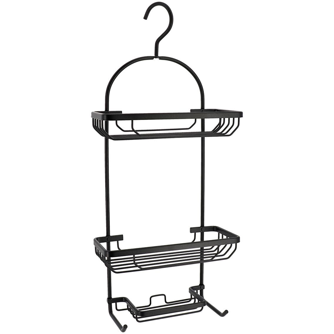 Tendance Žičana Polica Sa 3 Nivoa Sa Kukom 65x28x12,5 Crna