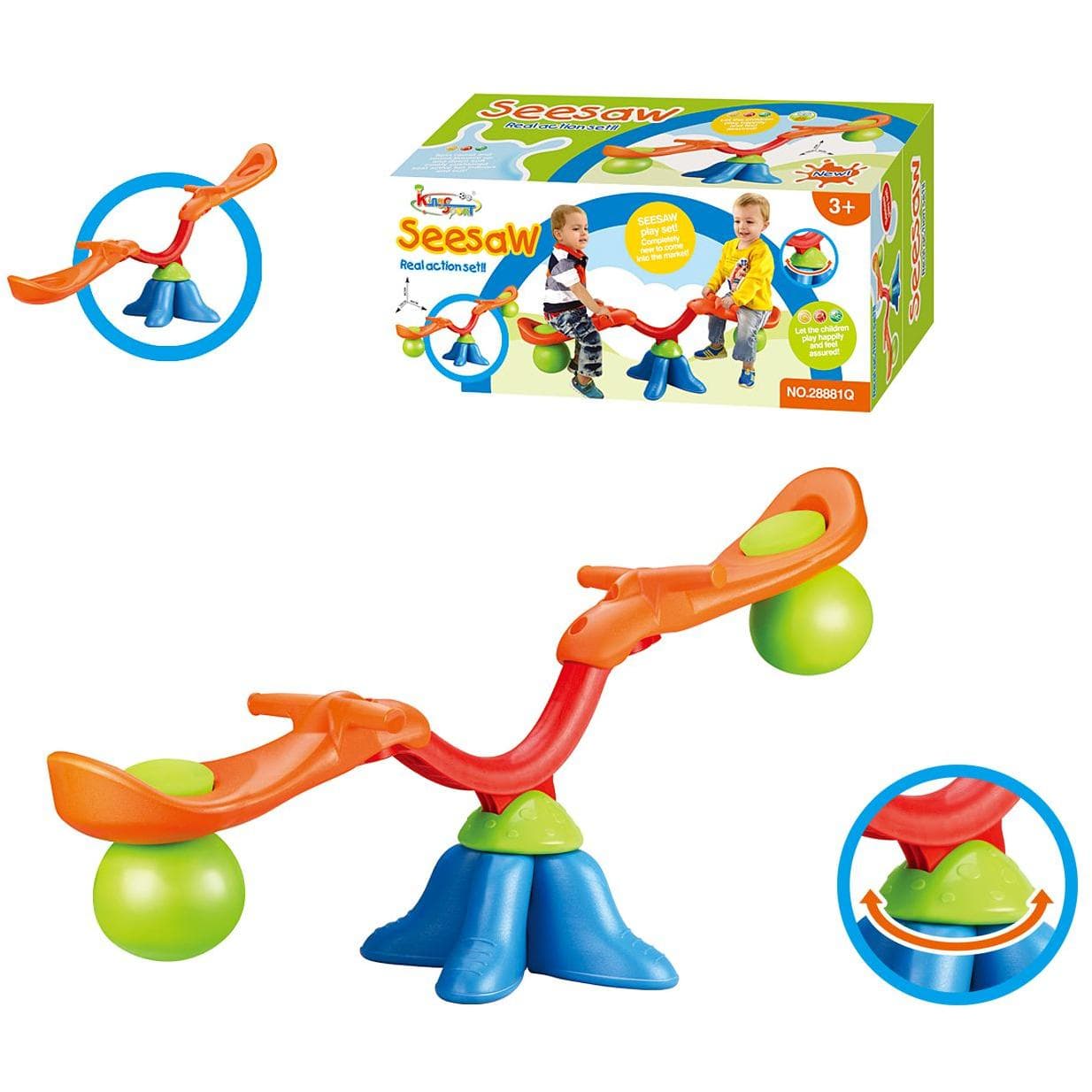 Rotirajuća Klackalica 126x40x40 cm