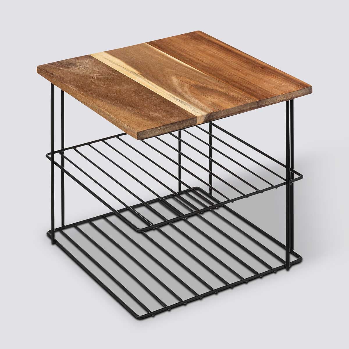 Ugaona Kuhinjska Polica Od Čelika i Bagrema 5five Simply Smart