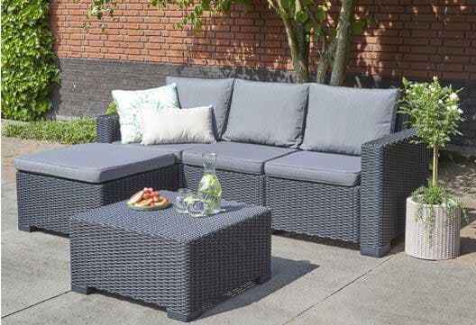 Baštenska garnitura California 3 seater Modular Graphitte