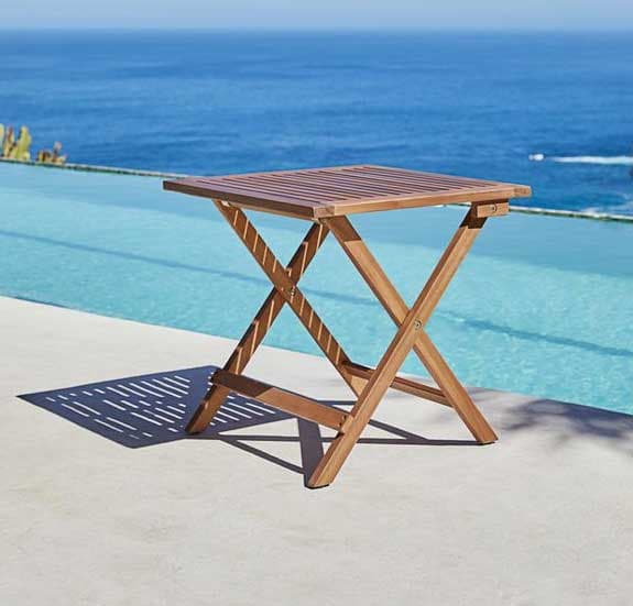 Sklopivi stočić od bagremovog drveta 46x46cm