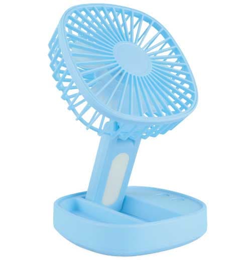 Sklopivi mini ventilator sa punjivom baterijom Prosto MF9413 plavi