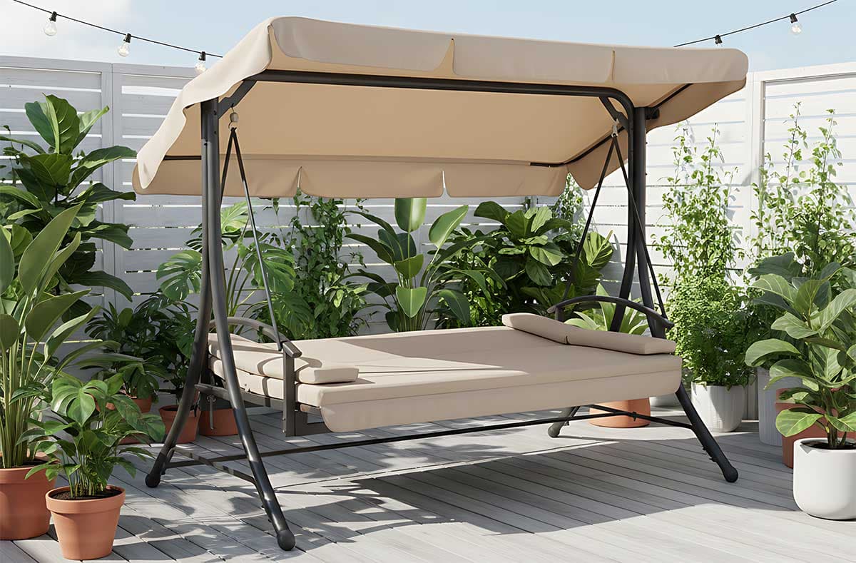 Trosed Ljuljaška Za Dvorište i Terasu Sa oborivim naslonom