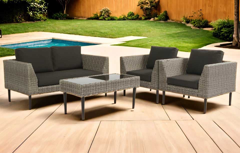 Cassone Longe Ratan Set 2 Fotelje, Sofa, Jastuci i Sto