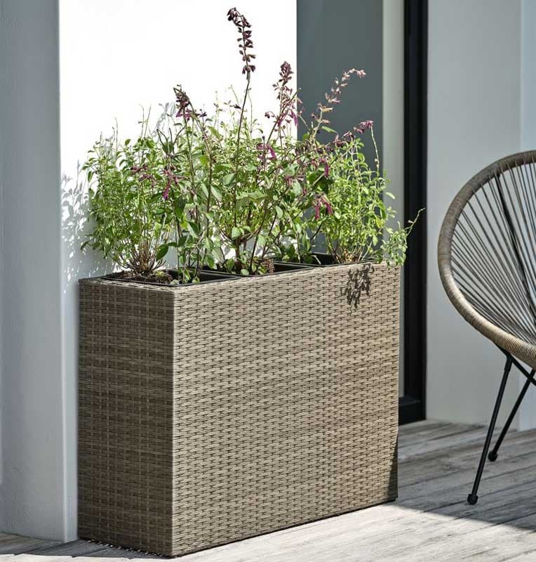 Velika žardinjera sa tri saksije Trio 3u1 Natur