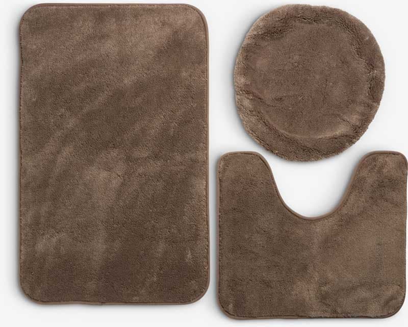 Prostirke za kupatilo Komplet 3 dela Dark sand