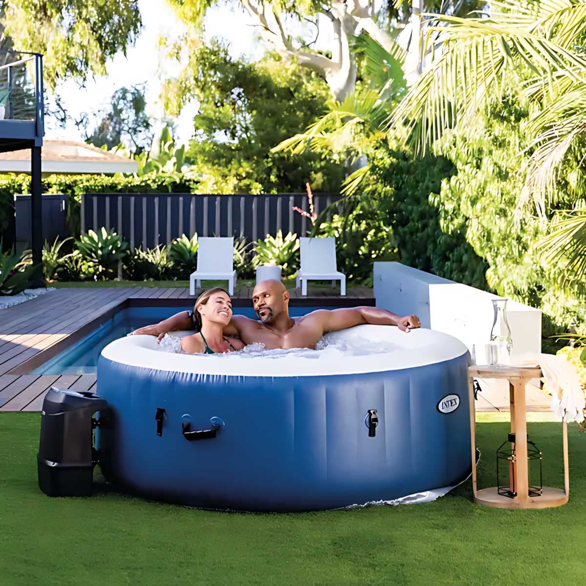 Intex PureSpa – Hidromasažni bazen (jacuzzi) sa grejačem Plavi 28486