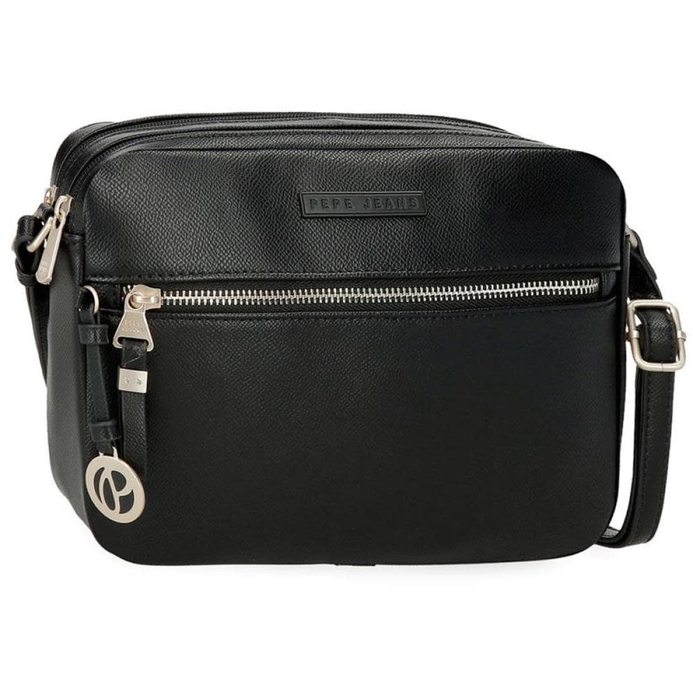 Torba 24cm od eko kože na rame Pepe Jeans Elia black 79454