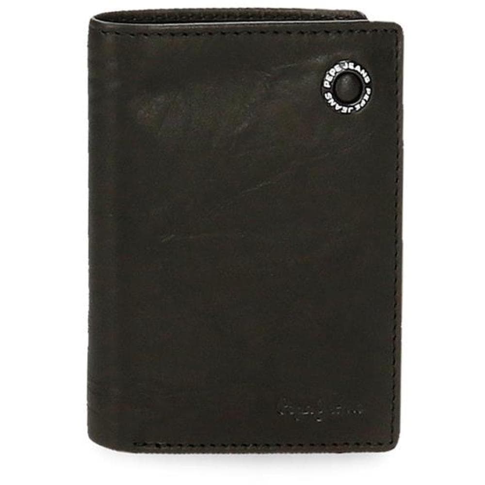 Novčanik od prirodne kože za muškarce PJL Badge black 73720
