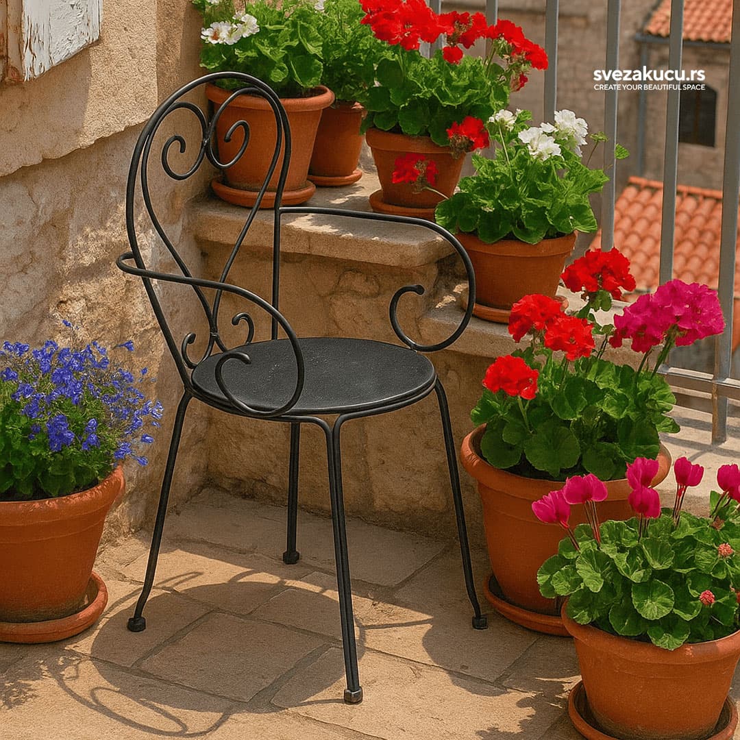 Balkonsta stolica mediteranskog stila Moka
