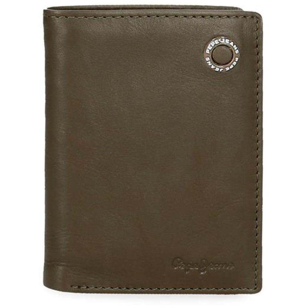 Novčanik od prirodne kože za muškarce PJL Badge green 73720