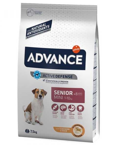 Hrana za pse malih rasa Advance Senior Mini pakovanje 7.5kg