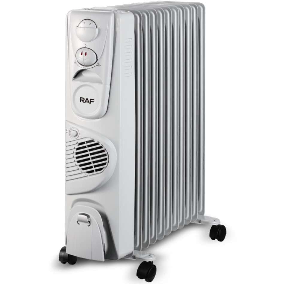 Raf R.1131w Uljni Radijator Sa Ventilatorom 11 Rebara Beli 2900w