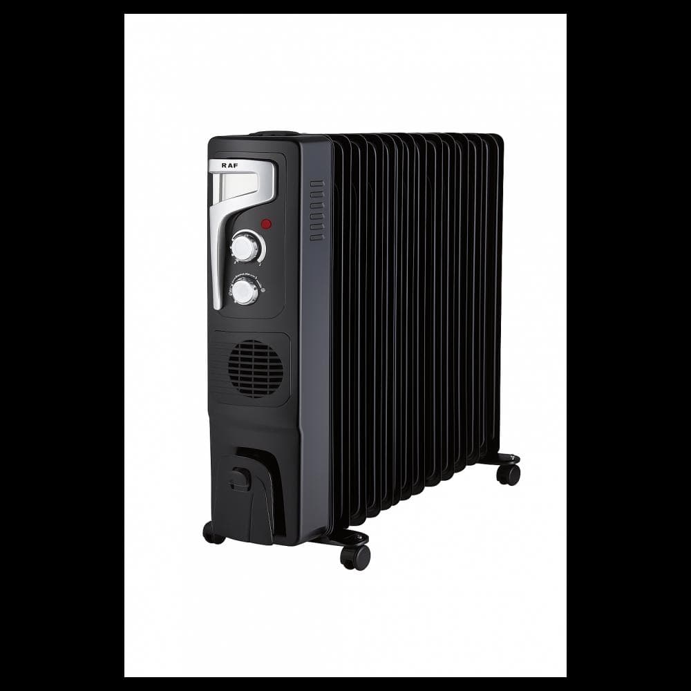 Raf R.1329b Uljni Radijator Sa Ventilatorom 13 Rebara Crni 2900w