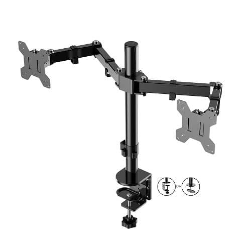 Podesivi stoni nosač za dva monitora od 13 do 27 inča Kettz NM-K233