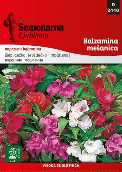 Seme 10 kesica za cveće Lepi dečko - mešavina - Impatiens balsamina 2440