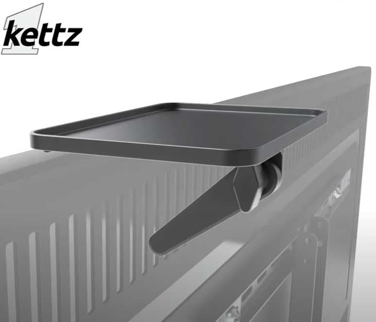 Montažna polica za dodatke na TV-u ili monitoru 18cm Kettz NAV-K91