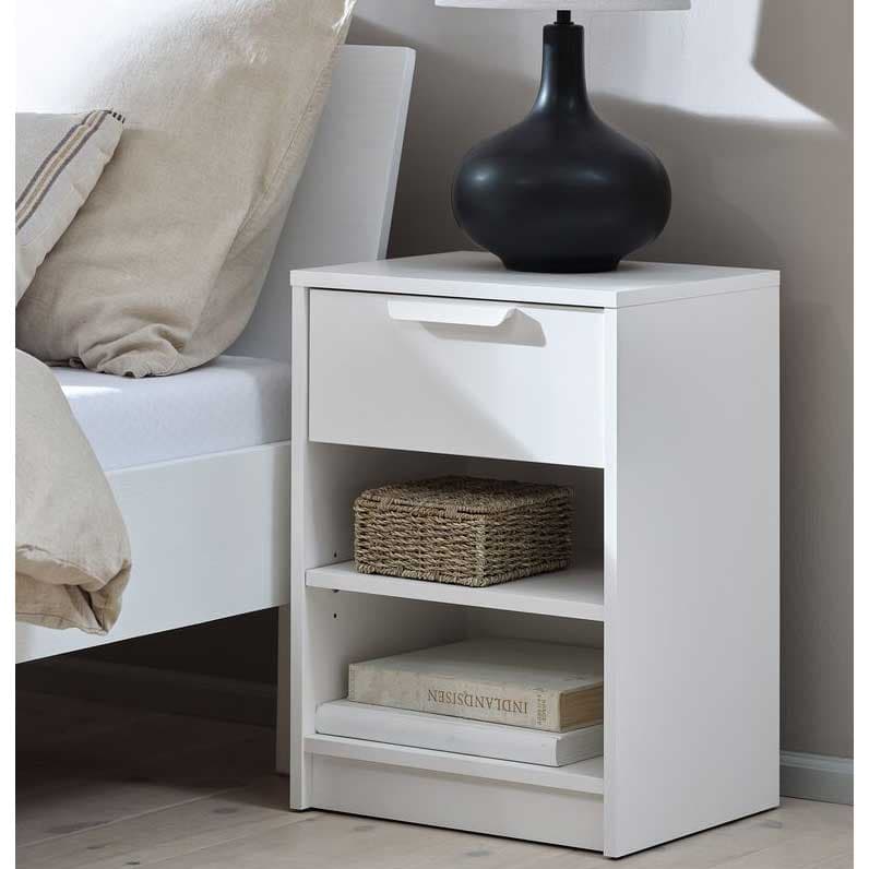 Noćni ormarić sa fiokom XER beli