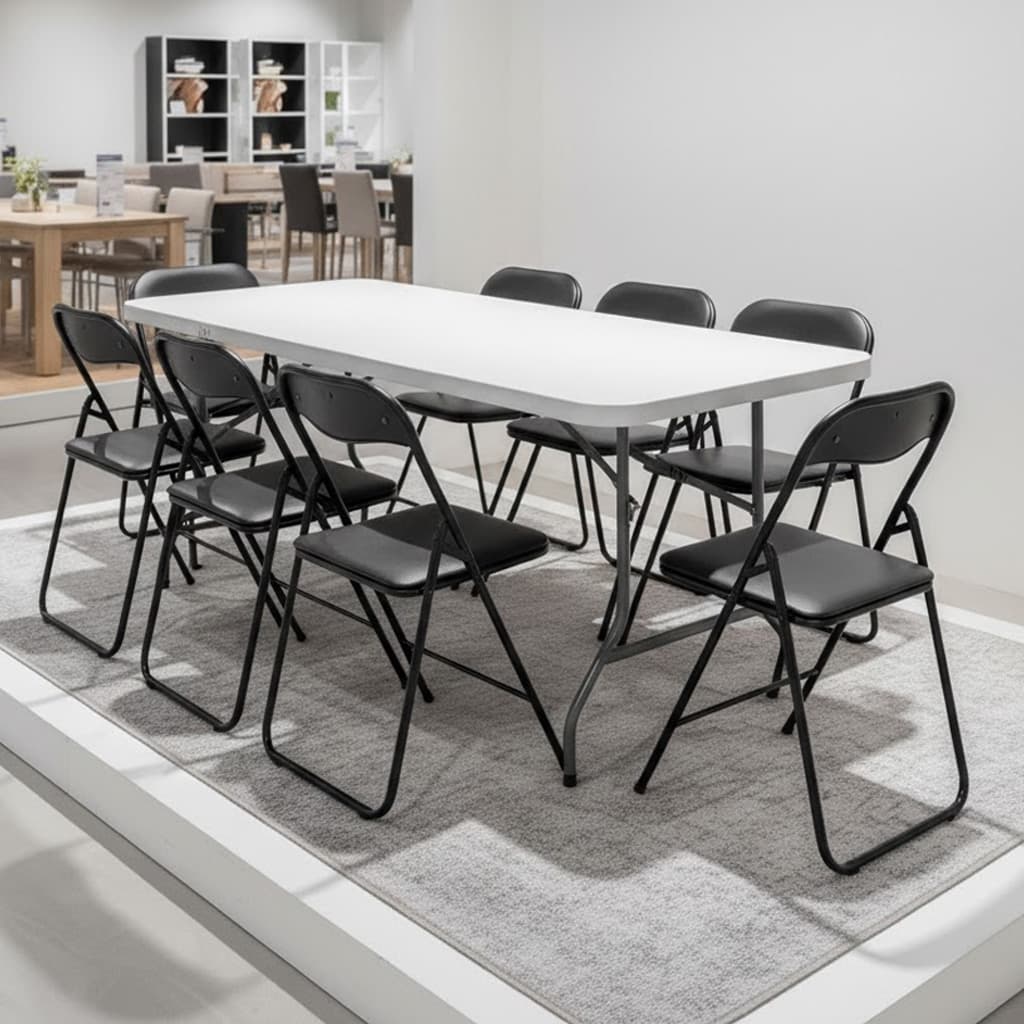 Slavska garnitura za 8 osoba sa sklopivim stolicama i sklopivim stolom