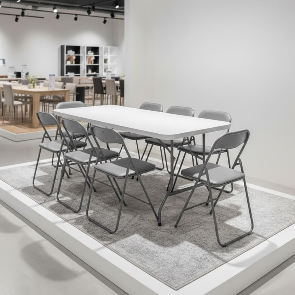 Slavska garnitura za 8 osoba sa sklopivim stolicama i sklopivim stolom GW