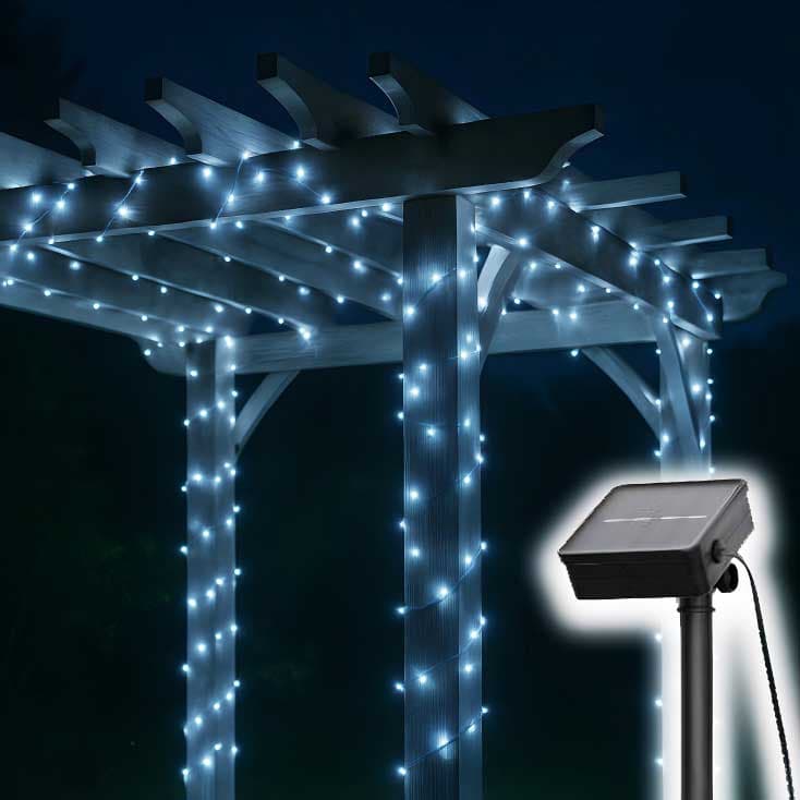 Niz od 100 hladno belih LED dioda sa solarnim napajanjem SLC100WH