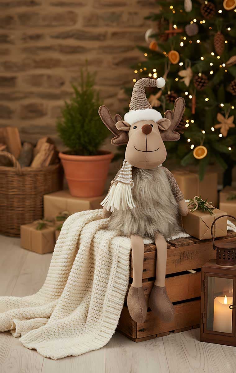 Irvas Koji Sedi - Novogodišnja Dekoracija 40 - 60 cm