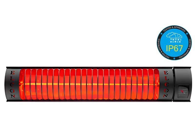 Infracrvena grejalica za spoljnu upotrebu sa daljinskim upravljačem Elcon RCH 2500 IP67 2.5kW