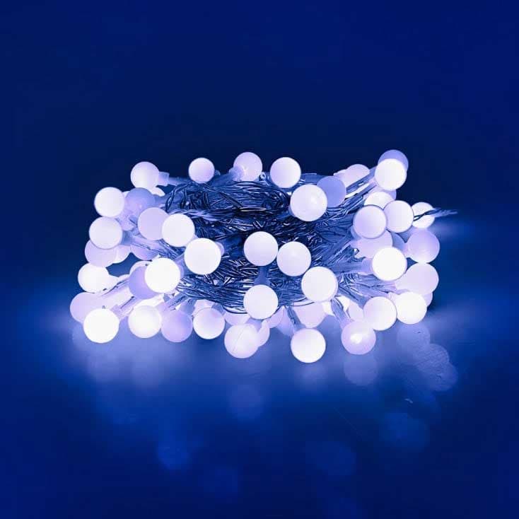 Lampice za jelku sa 100 hladno belih LED dioda 10m Za spoljnu i unutrašnju upotrebu