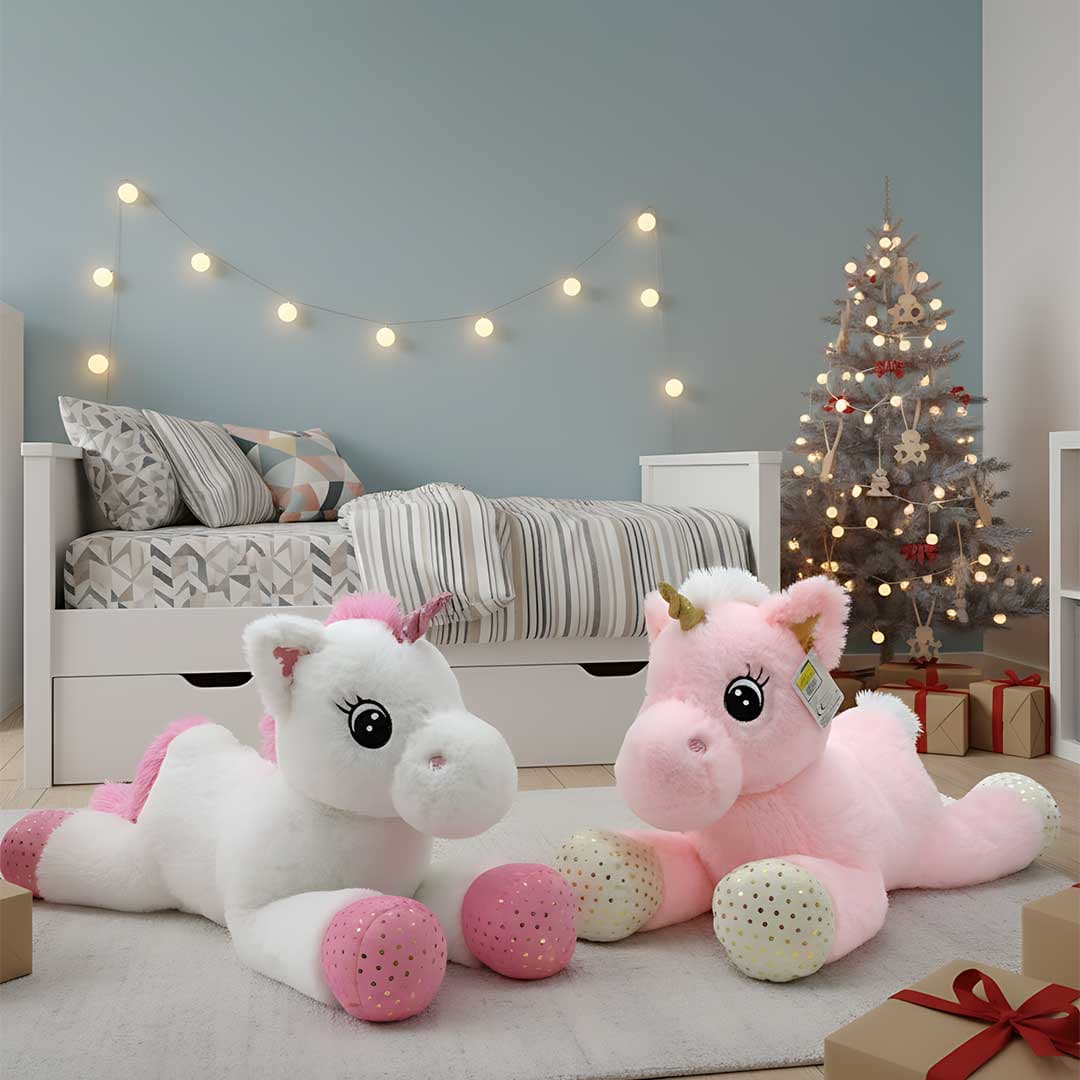 Plišani Jednorog 70 cm Beli