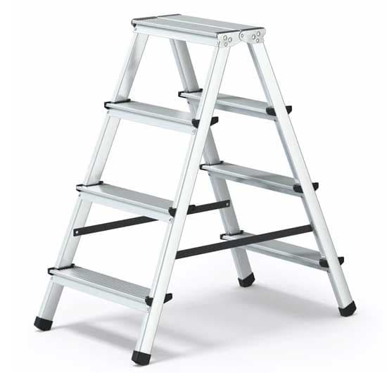 Sklopive aluminijumske dvostrane merdevine 2x4 stepenika Nosivosti 125kg 19797